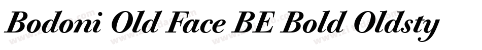 Bodoni Old Face BE Bold Oldstyle Figures字体转换